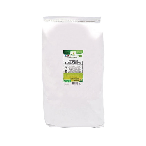 Farine de blé blanche t70 meule de pierre bio - 1