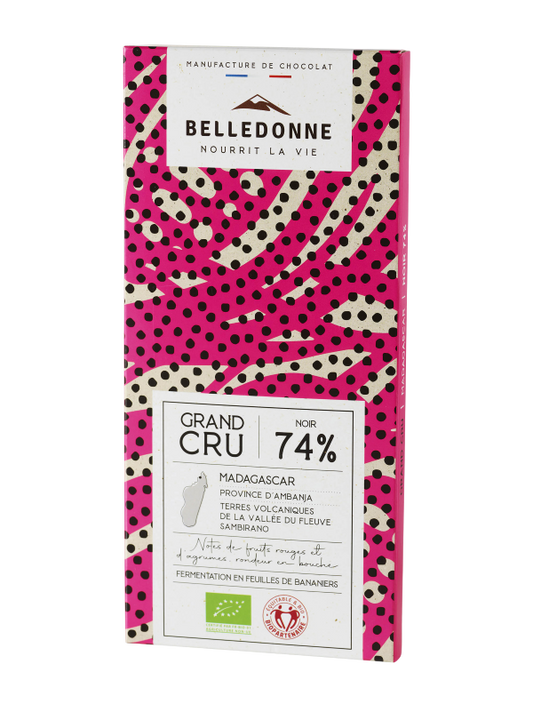 Belledonne -- Tablette grand cru - chocolat noir 74% madagascar - 100 g