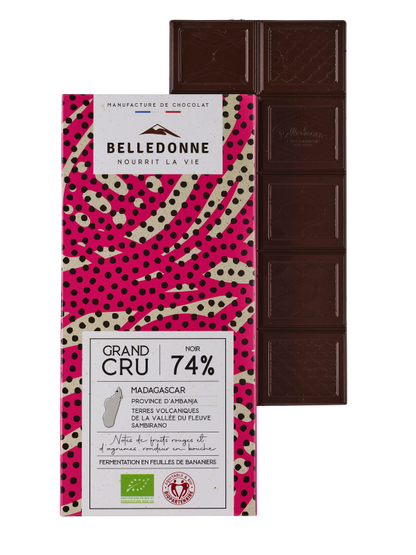 Belledonne -- Tablette grand cru - chocolat noir 74% madagascar - 100 g