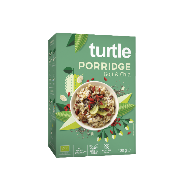 Turtle -- Porridge bio sans gluten baies de goji et graines - 400 g