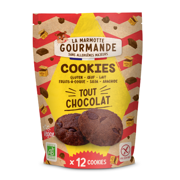 La Marmotte Gourmande -- Cookies tout chocolat sans allergène - 150 g