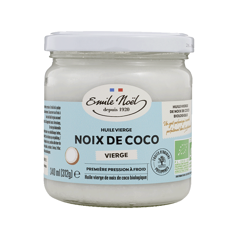 émile Noël -- Huile vierge de noix de coco bio (origine Philippines) - 340 ml