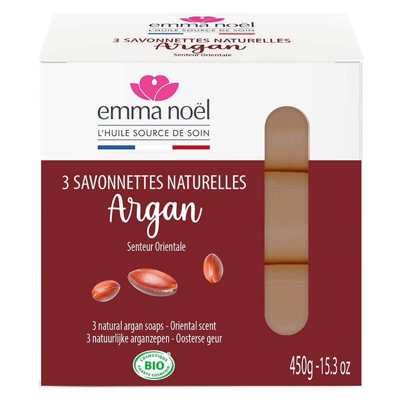 Emma Noël -- Savonnettes argan bio - 3 x 150 g