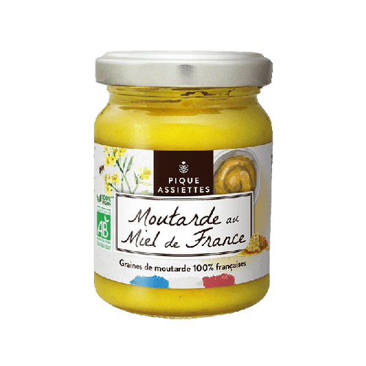Pique Assiettes -- Moutarde au miel de france 100% graines françaises bio - 125 g