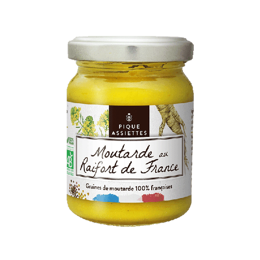 Pique Assiettes -- Moutarde au raifort de france 100% graines françaises bio - 125 g