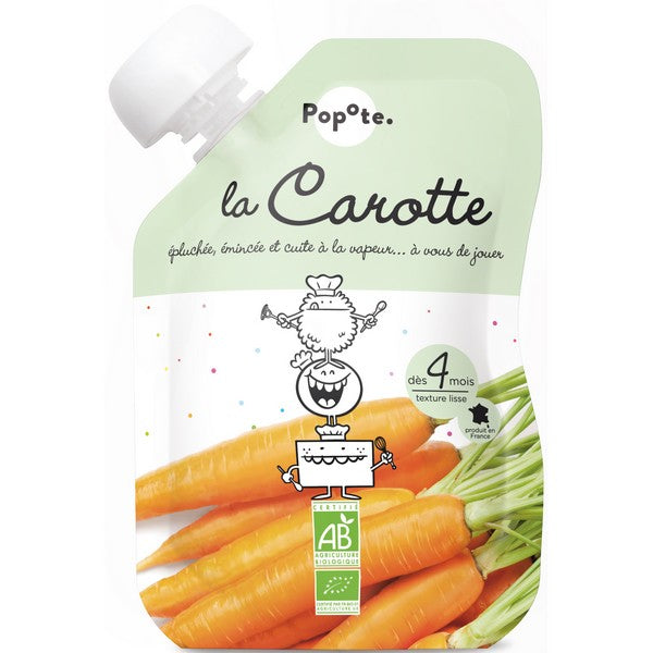 Popote -- Gourde compote carotte bio - 120 g