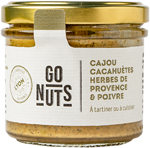 Go Nuts -- Tartinable cajou cacahuètes herbes de provence poivre bio - 100 g