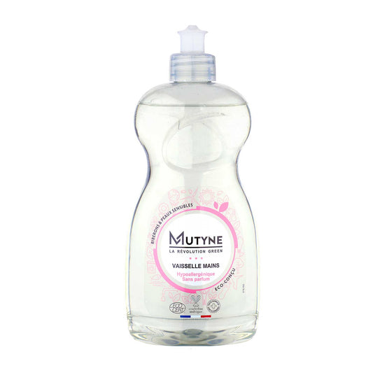 Mutyne -- Liquide vaisselle ecocert hypoallergénique sans parfum - 500 mL