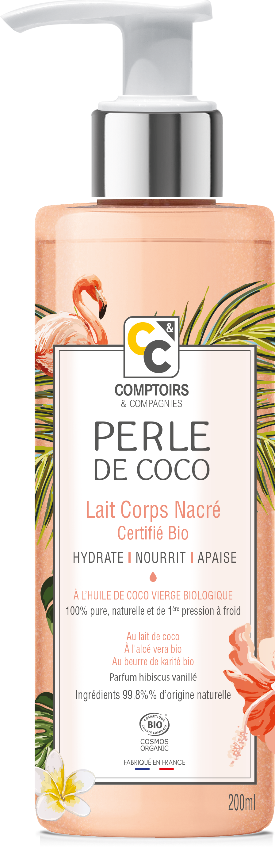 Comptoirs & Compagnies -- Lait corps nacré perle de coco - 200 ml