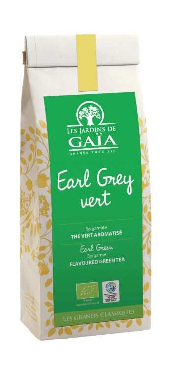 Jardins De Gaïa -- Thé vert bio earl grey (bergamote) - 100 g