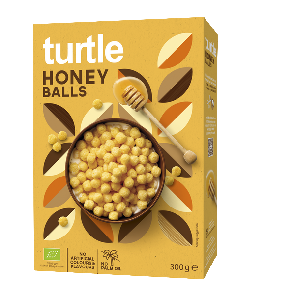 Turtle -- Boules de céréales croustillantes bio enrobées de miel - 300 g