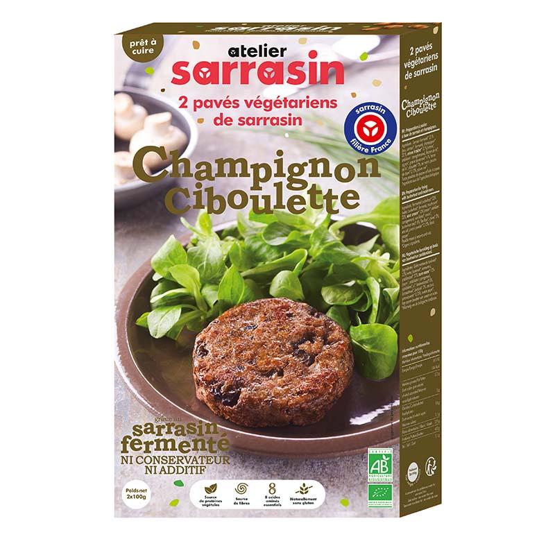 Atelier Sarrasin -- Pavés de sarrasin cuisiné champignon/ciboulette bio