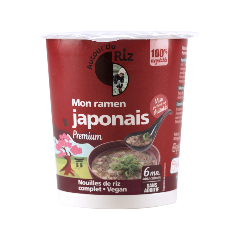 Autour Du Riz -- Cup veggie premium mon ramen japonais bio - 69 g