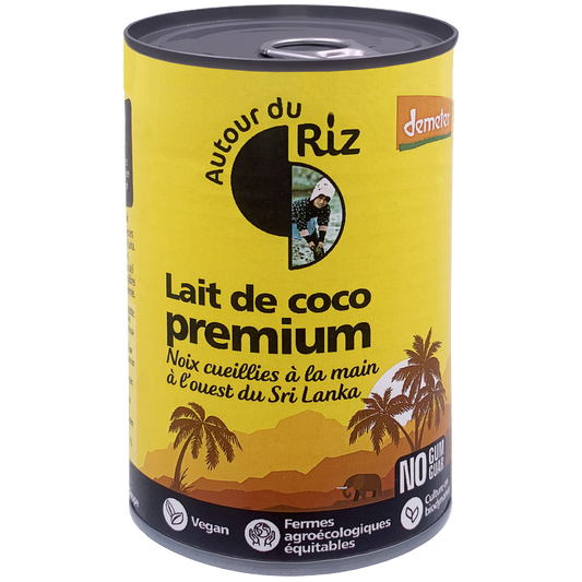 Autour Du Riz -- Lait de coco bio 18% mg  demeter équitable - 400 ml