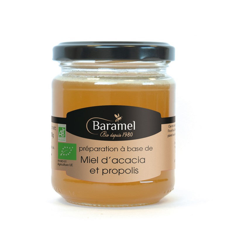 Baramel -- Miel d'acacia et propolis bio - 250 g