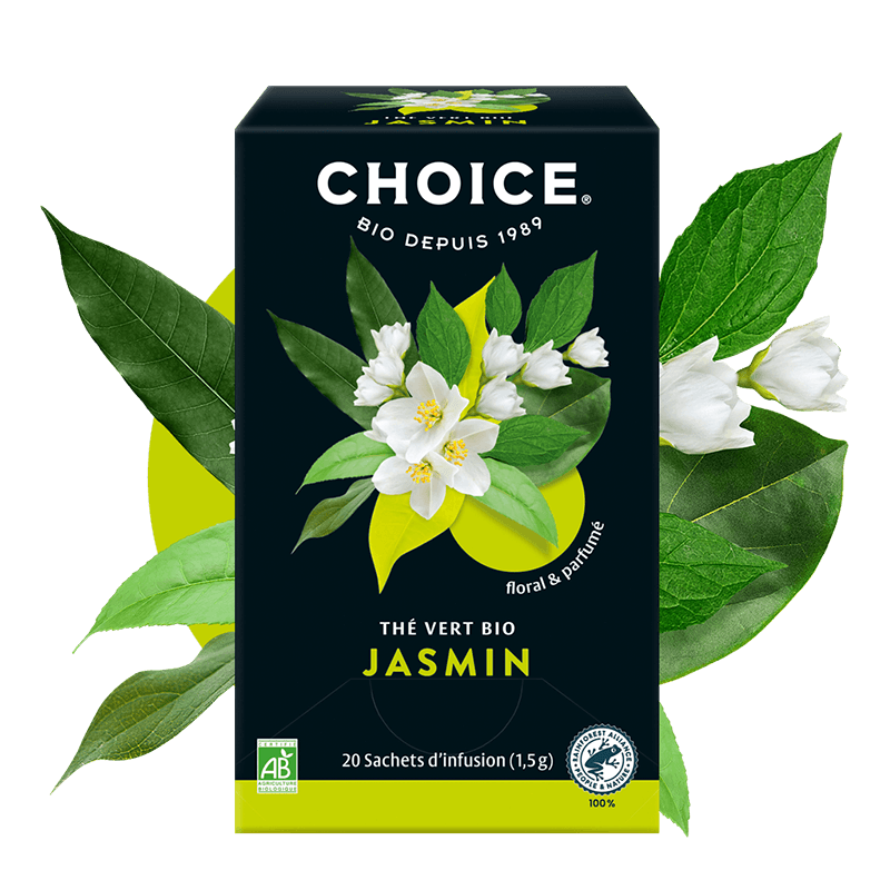 Choice -- Thé bio jasmin - 20 sachets