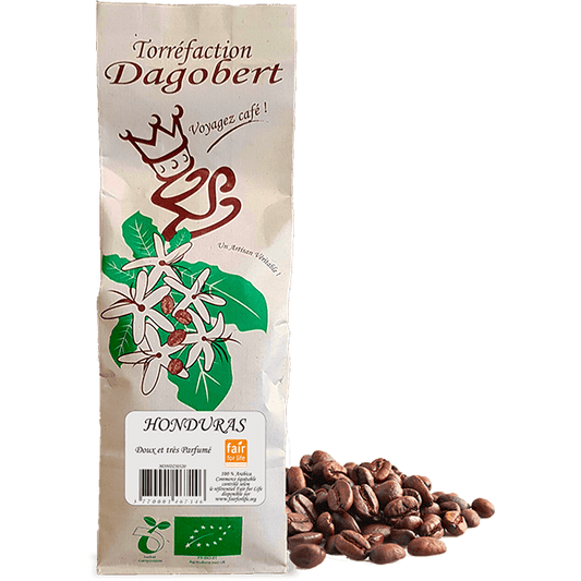 Les Cafés Dagobert -- Honduras 100% arabica, bio et équitable - grains (origine Honduras) - 1 kg