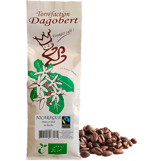 Les Cafés Dagobert -- Nicaragua 100% arabica, bio et équitable - grains (origine Nicaragua) - 1 kg